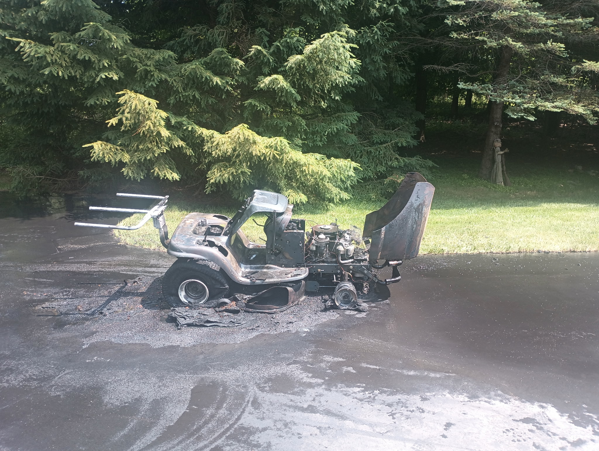 Sylvan Knoll Lawnmower Fire